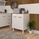 Ver imagem 4 de Balcão Multiuso Armário para Cozinha Microondas Forno Jane Mobília Decor Branco