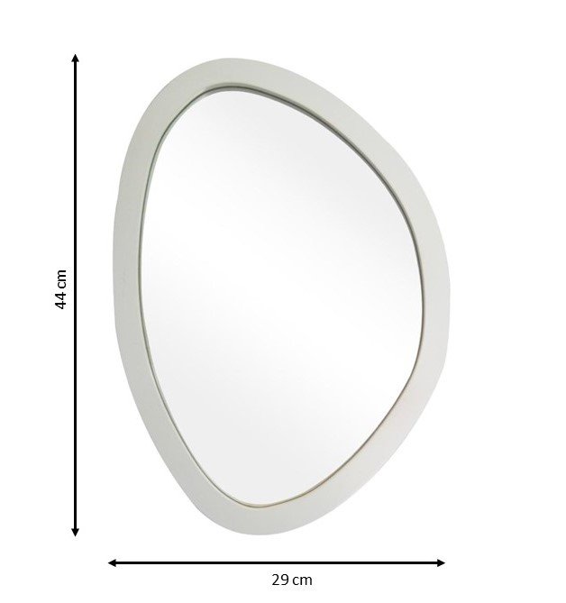 Espelho Decorativo Orgânico Branco 29x44 cm Ep - 2