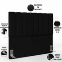 Ver imagem 4 de Cabeceira Cama Box Casal 140 Cm Dália W01 Facto Preto