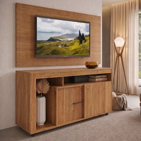 Rack com Painel para TV até 50 Polegadas 135,5CMX152CM