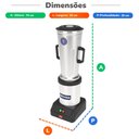 Ver imagem 7 de Liquidificador Comercial Baixa Rotação 8L 3400 Rpm 3/4CV Lqi.8m Max 127V - Metvisa