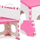 Ver imagem 4 de Banqueta Dobrável Infantil com Alca Plástico Portátil Rosa Yeet