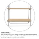 Ver imagem 4 de Prateleira Corsari Design Industrial Estante Prata e Jade