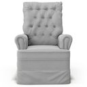 Ver imagem 3 de Kit 02 Poltronas De Amamentação E Descanso Com Balanço Laís G05 Veludo Cinza - Mpozenato