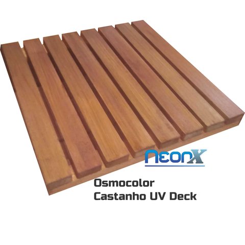 Deck de Madeira Modular 40x40 Cm Neonx com Pintura Neonx:osmocolor Castanho Uv Deck