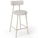 Ver imagem 3 de Kit 04 Banquetas Baixa Cozinha Sala Jantar Bancada Milão Arena L02 Bouclê Cru - lyam decor