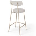 Ver imagem 7 de Kit 04 Banquetas Baixa Cozinha Sala Jantar Bancada Milão Arena L02 Bouclê Cru - lyam decor