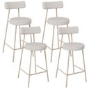 Ver imagem 1 de Kit 04 Banquetas Baixa Cozinha Sala Jantar Bancada Milão Arena L02 Bouclê Cru - lyam decor