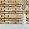 Papel de Parede Adesivo Tijolinho Envelhecido Tons Bege 5m - 1