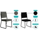 Ver imagem 5 de Cadeira Sala de Jantar 1736 Kit 4 Uni Prata/courino Branco - Carraro