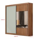 Ver imagem 4 de Guarda Roupa Casal 2 Portas 4 Gavetas 100% MDF com Espelho Trieste Marrom/Cumaru/Fendi