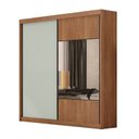 Ver imagem 3 de Guarda Roupa Casal 2 Portas 4 Gavetas 100% MDF com Espelho Trieste Marrom/Cinamomo/Fendi