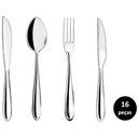 Ver imagem 1 de Jogo Talhares Inox Lagoa 16 Peças Garfo, Colher, Faca Mesa e Churrasco Prime - Yazi