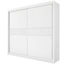 Ver imagem 2 de Guarda Roupa Casal 2 Portas 6 Gavetas - Cancun Ripado-branco - Móveis D'doro