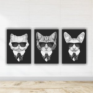 Kit Quadros Decorativos PET 3 peças