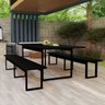 Conjunto com Banco e Mesa para Area Goumet e Cozinha:preto - 1