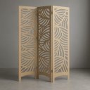 Ver imagem 1 de Biombo Divisória de Mdf 1,80x1,80m | 3 Folhas | Dobrável | Desmontável