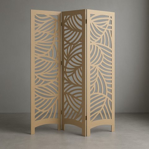Biombo Divisória de Mdf 1,80x1,80m | 3 Folhas | Dobrável | Desmontável