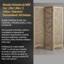Ver imagem 3 de Biombo Divisória de Mdf 1,80x1,80m | 3 Folhas | Dobrável | Desmontável