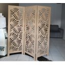Ver imagem 5 de Biombo Divisória de Mdf 1,80x1,80m | 3 Folhas | Dobrável | Desmontável