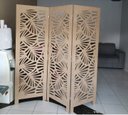 Ver imagem 5 de Biombo Divisória de Mdf 1,80x1,80m | 3 Folhas | Dobrável | Desmontável
