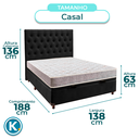 Ver imagem 3 de Cama Box Bau + Colchão Casal D23 D23 Inducol + Cabeceira Estofada