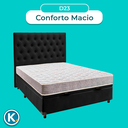 Ver imagem 4 de Cama Box Bau + Colchão Casal D23 D23 Inducol + Cabeceira Estofada