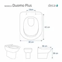 Ver imagem 4 de Assento Sanitário Duomo Plus Branco para vaso Deca Com Ferragem Dourada