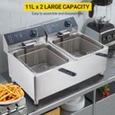 Ver imagem 3 de Takywep Fritadeira Elétrica Comercial de 22l com Tanque Duplo e Cestos (73 Cm X 52 Cm X 36,5 Cm)