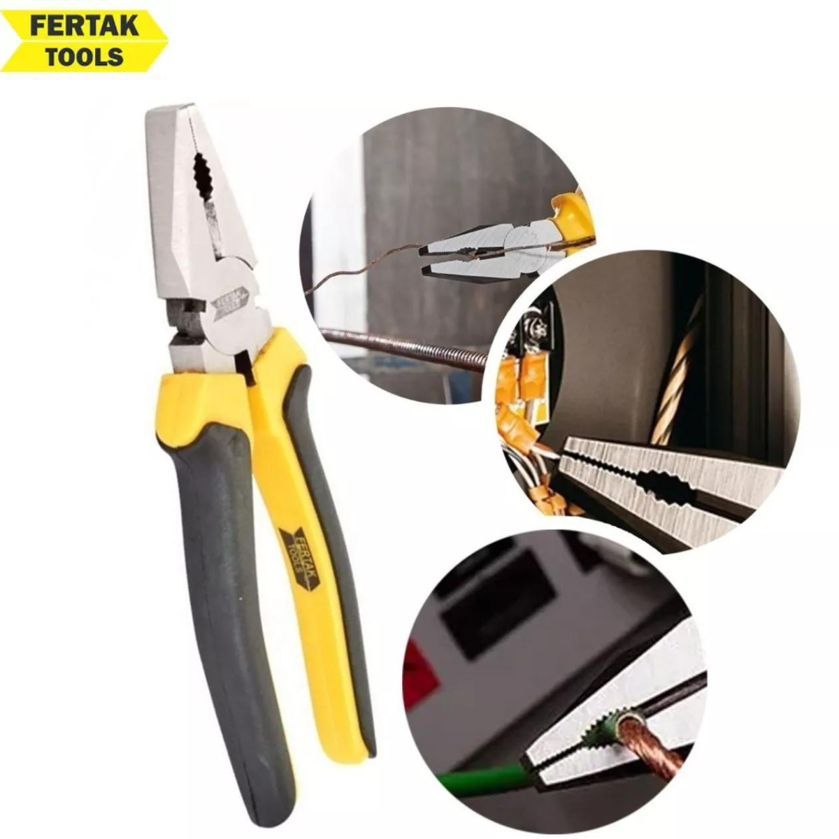 Kit 6 Ferramentas-1 Alicate Universal 8"+1 Corte 6"+1 Bico 6"+1 Pressão 10"+1 Rebitador+1 Martelo - 5