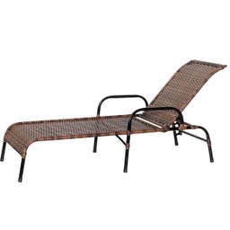 Espreguiçadeira Catar Esteira em Fibra Sintética com 7 Regulagens para Terraço, Sacada, Quintal - Ar - 1