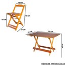 Ver imagem 5 de Conjunto Dobrável 120x70 Mesa com 4 Cadeiras Paraná Cor:mel