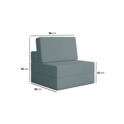 Sofá Cama à Vácuo 1 Lugar Linha Modular Flip Magic - 5