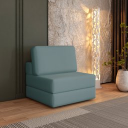Sofá Cama à Vácuo 1 Lugar Linha Modular Flip Magic - 2