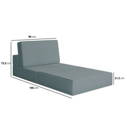 Sofá Cama à Vácuo 1 Lugar Linha Modular Flip Magic - 7