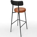 Ver mais imagens de Kit 02 Banquetas Alta Bar Cozinha Sala De Jantar Milão L02 Couríssimo Preto Camel - Lyam Decor