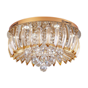 Ver imagem 1 de Lustre Sala Cristal Plafon de Sobrepor Led Gretta 24w Bivolt:dourado 3000k Branca Quente Amarela/110