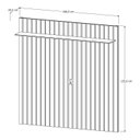 Ver imagem 3 de Rack com Painel Ripado para TV até 65 Polegadas MDF 166cmx203cm Pés em Madeira Maciça Malibu Classic Wood Marrom Off White/Freijó
