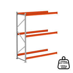 Mini Porta Pallet Continuação 250kg com 3 Longarinas 2,00 X 1,80 X 0,60 sem Bandeja - Ultra Móveis - 2