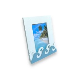 Porta Retrato Ondas Branco para Fotos 10x15cm - 5