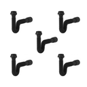 Ver imagem 2 de Kit 5 Sifão Sanfonado Preto Cozinha Pia Banheiro Tanque Universal