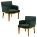 Ver imagem 1 de Kit 2 Poltronas Decorativas Vitória W01 Linho Verde - Mpozenato