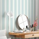 Ver imagem 3 de Papel de Parede Adesivo Listrado Verde Água Claro - Ssli-190 - Rolo - 10m X 50cm ( 5,0m² )