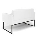 Ver imagem 4 de Sofá Namoradeira com 2 Poltronas Base Industrial Preto Marisa Corano Branco D03 - D'Rossi