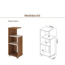 Ver mais imagens de Conjunto Sala de Estar Sampa Rack 42" Mesa de Centro e Mesa de Apoio Lateral