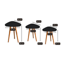 Ver imagem 5 de Kit Trio Jogo de Mesinhas Lateral Sala Pé Palito Retro Tampo Orgânico