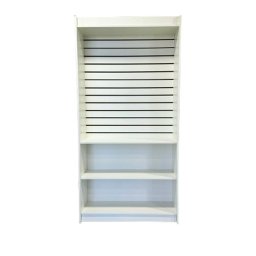 Estante Canaletada com Prateleira Branco 185x92x32cm - Deep - 1
