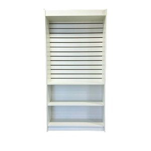 Estante Canaletada com Prateleira Branco 185x92x32cm - Deep