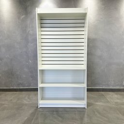 Estante Canaletada com Prateleira Branco 185x92x32cm - Deep - 1