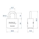 Ver imagem 2 de Cadeado em Alumínio de 25mm Ca25 Verde